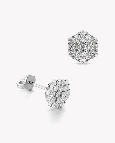 Diamond Cluster Earrings