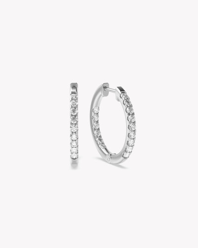 Diamond Hoop Earrings