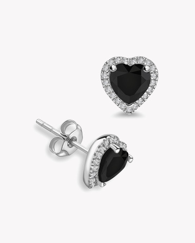 Diamond Heart Earrings