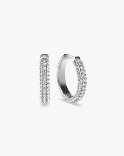 Silver Diamond Earrings