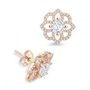 Rose Gold Diamond Earrings