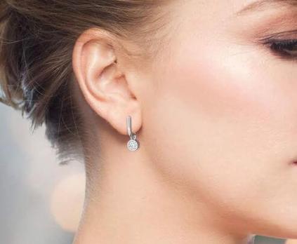 White Gold Diamond Drop Earrings